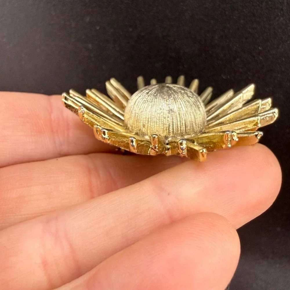 Vintage‎ Atomic Brooch Lot of 2 Gold Tone